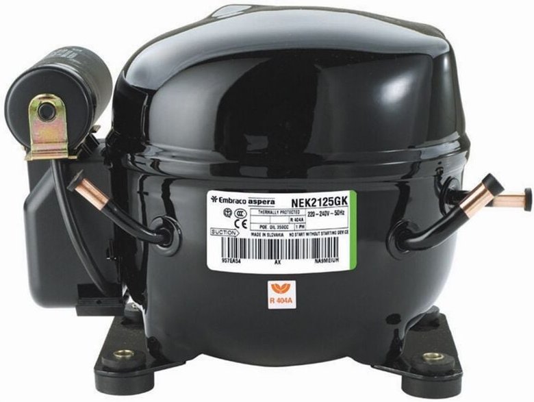 Reporshop - Emppracy Compressor Nek/EMT2125U R290 220V 1/3CV niedrige Temperatur 5,96 cm3