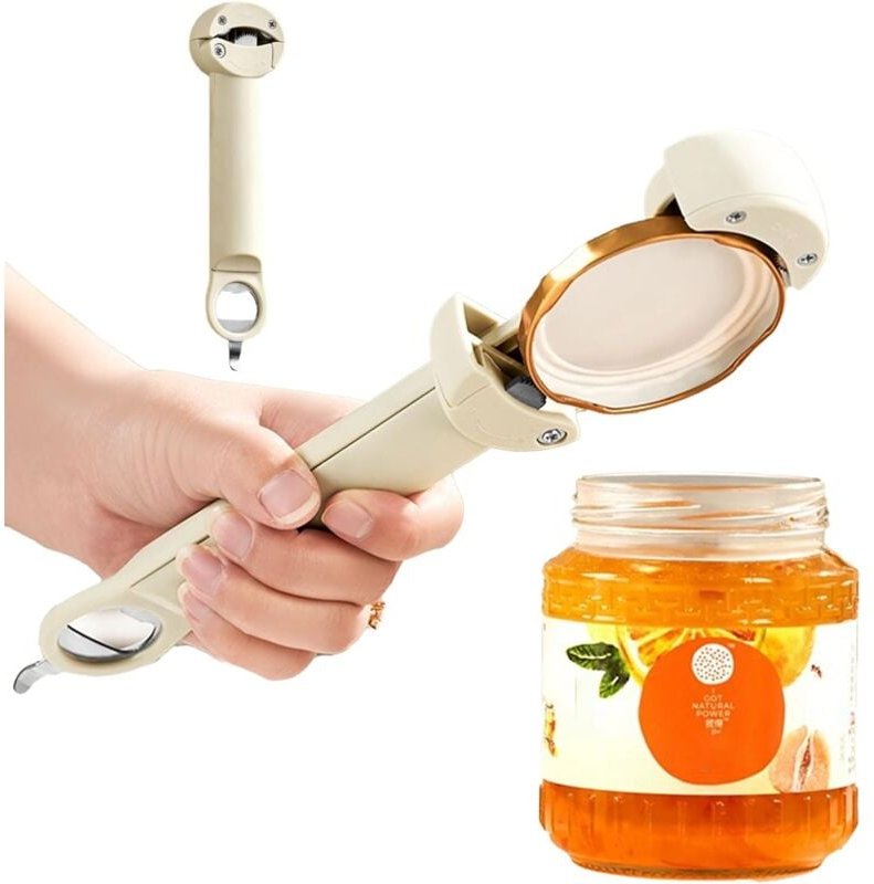Thumbnail - 3-in-1-Dosenöffner, verstellbarer manueller Glasöffner, multifunktionaler Glasöffner aus Edelstahl, ideal für Senioren m...