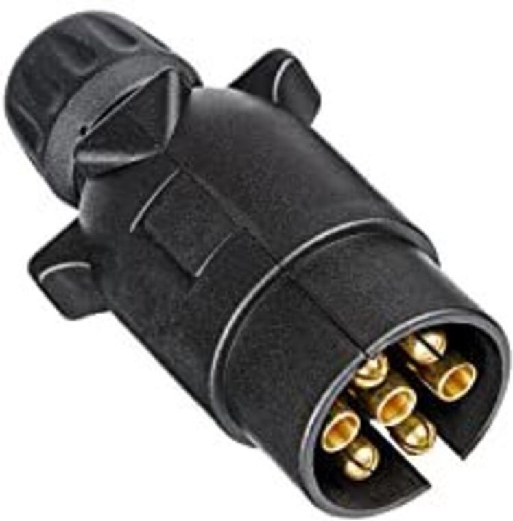 7-poliger Anhängerstecker, 12 V wasserdichter 7-poliger Anhängersteckdosenstecker, für Wohnwagen, Wohnmobil, Auto, Boot ...