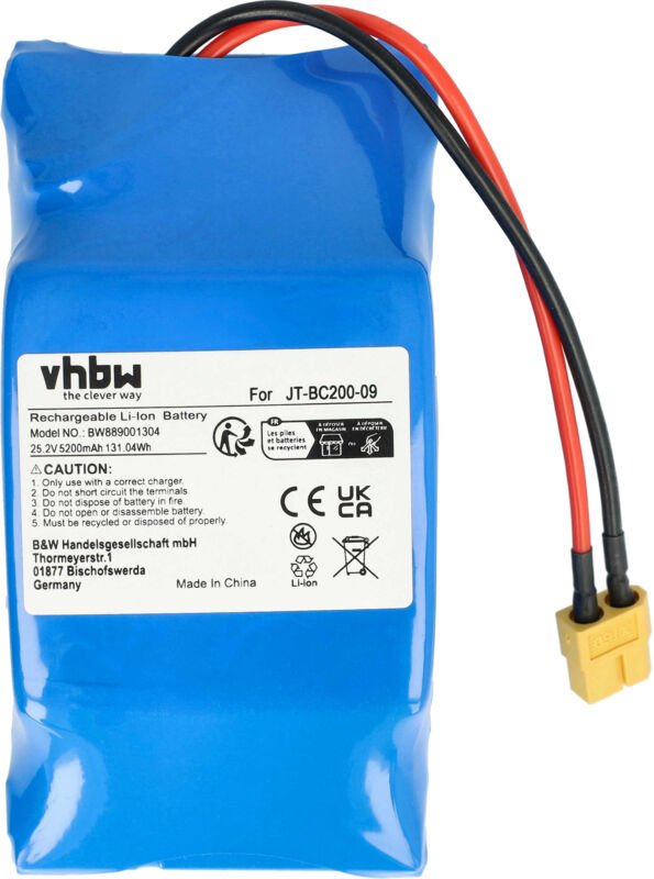 Akku kompatibel mit Jetech Hoverboard 25.2 v E-Scooter, Hoverboard (5200 mAh, 25,2 v, Li-Ion) - Vhbw