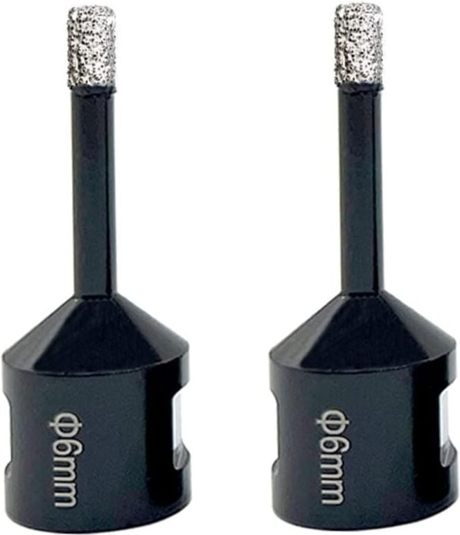 Thumbnail - 2 Stück 6 mm M14 Diamantbohrer für Fliesen, Diamantbohrer zum Trocken- oder Nassbohren auf Hartporzellan, Granit, Marmor...