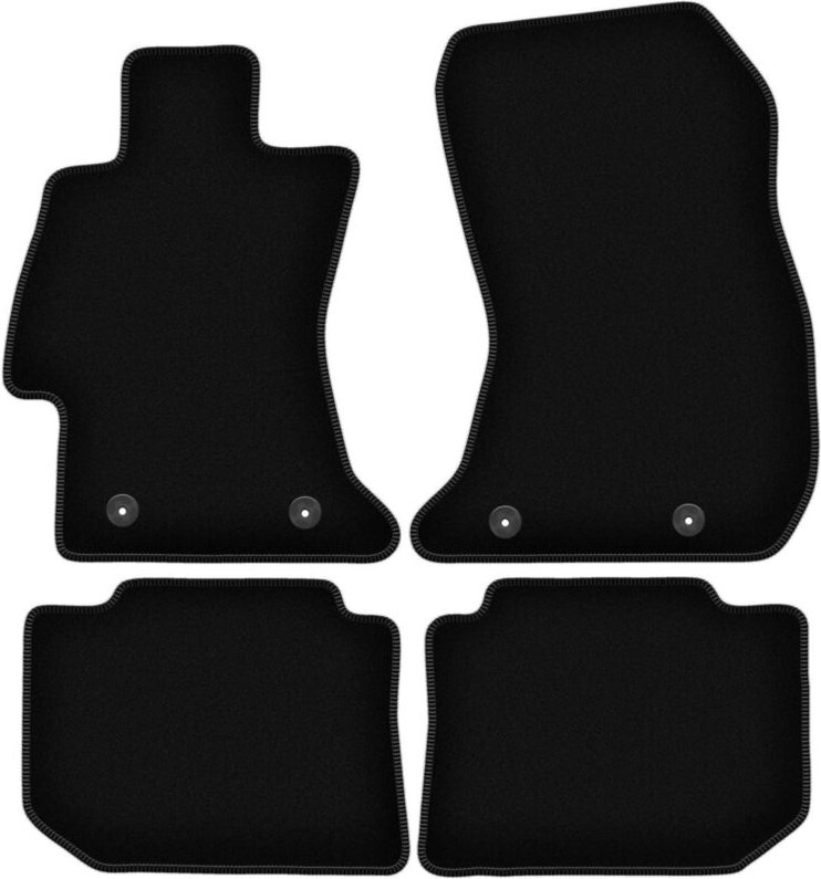 BASIC schwarze Veloursmatten für: Subaru Legacy VI Limousine (2014-2019)