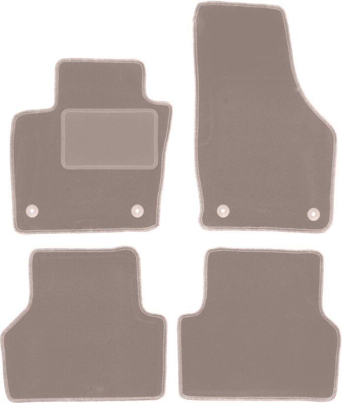 Beige Velours Fußmatten für: Audi Q3 I 8U SUV (2011-2018)