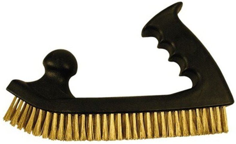 Thumbnail - Handbürste in Hobelform - vermessingter Stahldraht 0.30 mm - für Holz/Metall - Hartes Abbeizen - LEMAN - 760.192