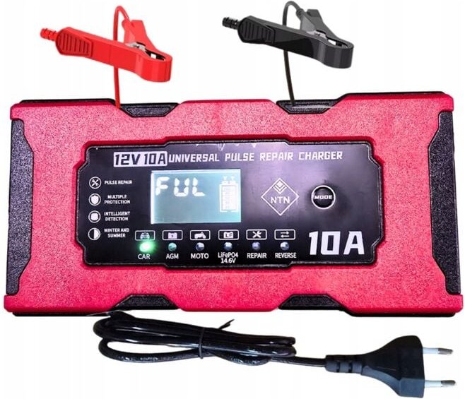 Automatisches Autoladegerät mit 12V 10A Batteriereparaturfunktion