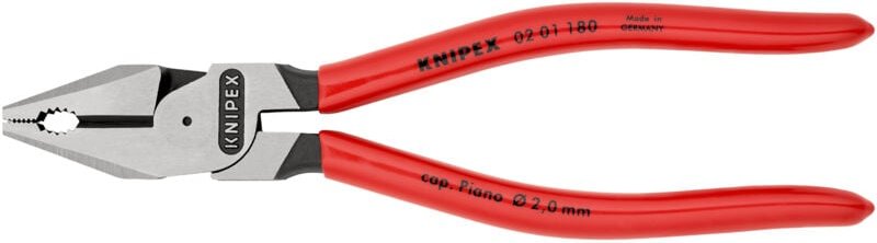 Knipex - 02 01 180 Kraft-Kombizange schwarz atramentiert 180 mm