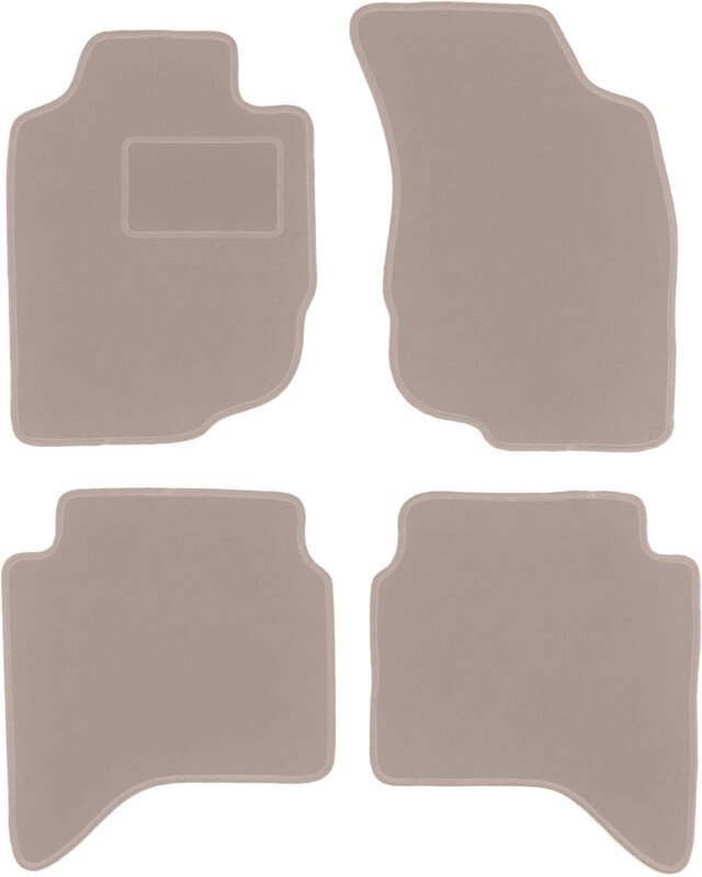 Beige Veloursmatten für: Toyota Hilux VII N25 N2 Pickup (2006-2015)