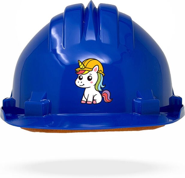 TAMS® Kinderhelm - Drehverschluss Blau Einhorn