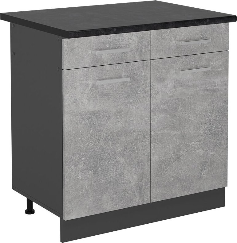 Vicco - Küchenunterschrank R-Line, Beton, 80 cm , ap Anthrazit