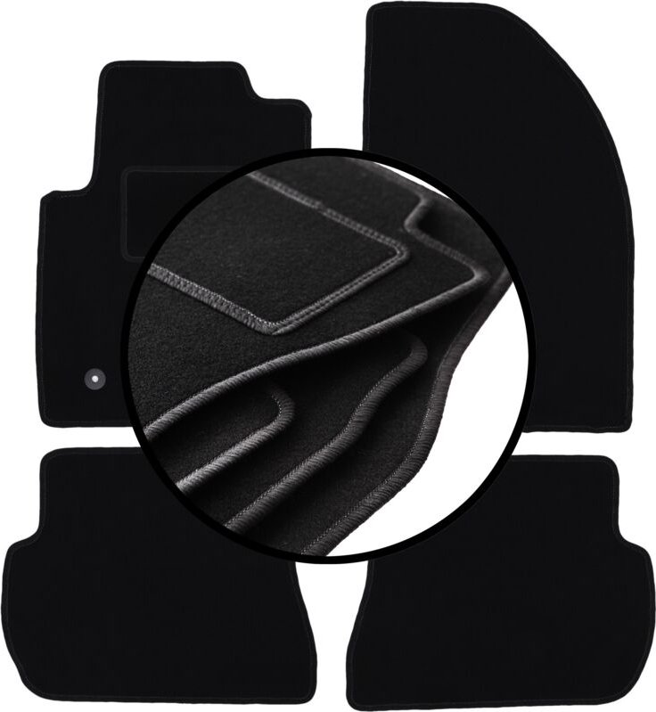 Komplettset Veloursmatten für: Ford Fusion Fließheck (2005-2012)