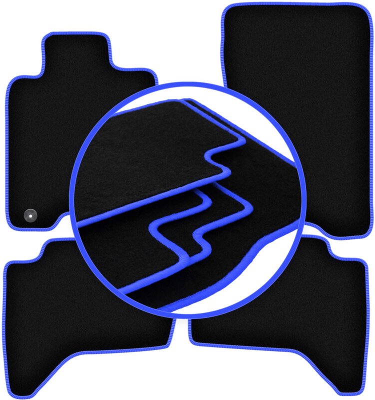 CARLUX-BLUE Auto-Fußmatten für: Mitsubishi L200 IV Pickup (2006-2015)