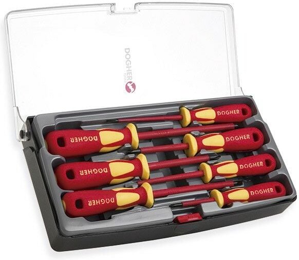 Schraubendreher-Set in Kunststoffbox, 7-teilig, vde Dogher 360-001