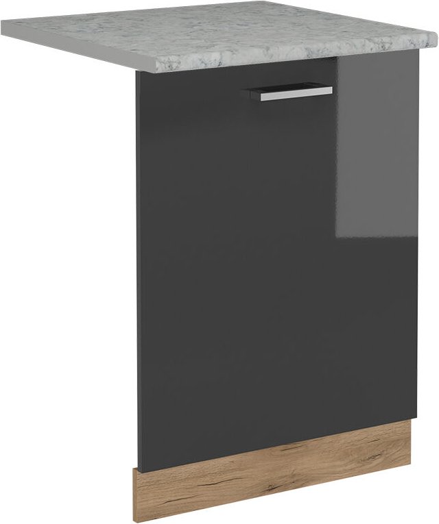 Thumbnail - Vicco - Geschirrspülblende R-Line, Anthrazit Hochglanz, 60 cm , ap Marmor