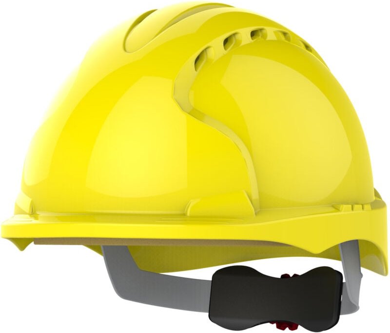 Belüfteter Arbeitsschutzhelm mit Mikrovisier EVO3 Comfort Plus Gelb