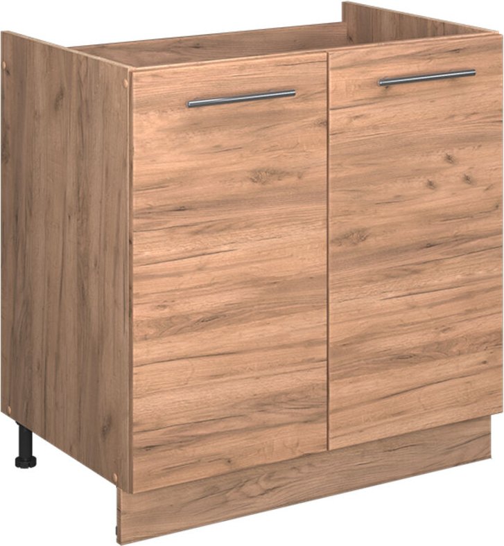 Spülenunterschrank Fame-Line, Goldkraft Eiche, 80 cm , AP Eiche, Vicco