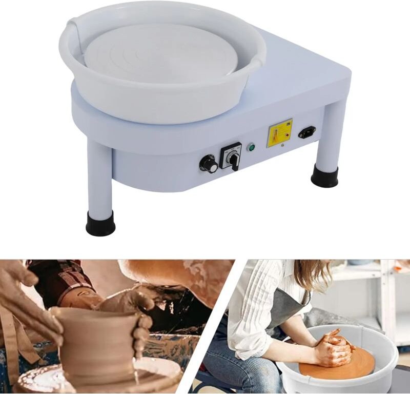 Professionelle schwere tragbare Desktop-Töpferscheibe Keramikmaschine + Fußpedal 250 W