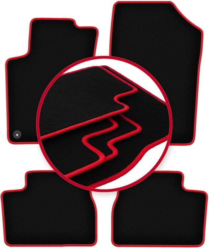 CARLUX-RED Autofußmatten für: Peugeot 207 SW, Kombi, Schrägheck (2006-2012)
