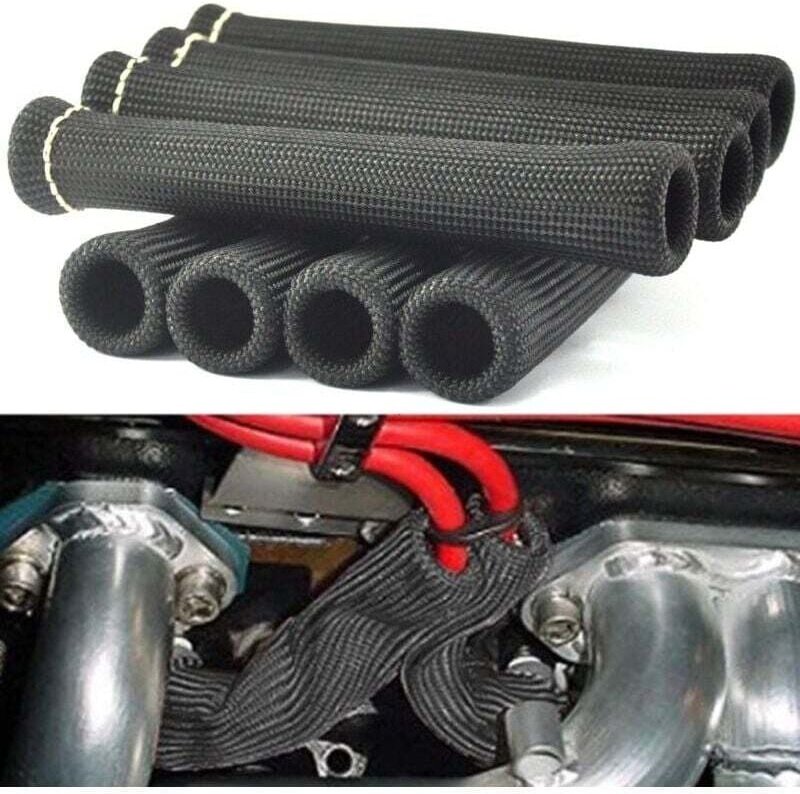 8er-Pack Zündkerzenkabelabdeckungen Hitzeschildschutz 2500 Grad 6 Zoll Zündkerzen-Hitzeschildummantelung für sbc bbc 350...