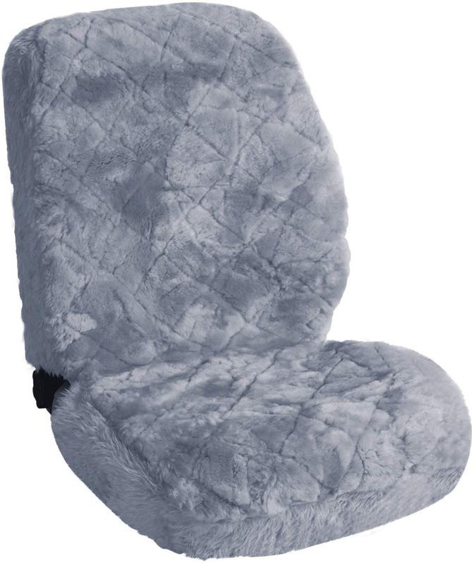 WOLTU Lammfellbezug Auto Sitzbezug Echtlammfell Vollbezug Vordersitzbezug universal Größe, Feste Wolle, ca. 1.8 cm Dicke...