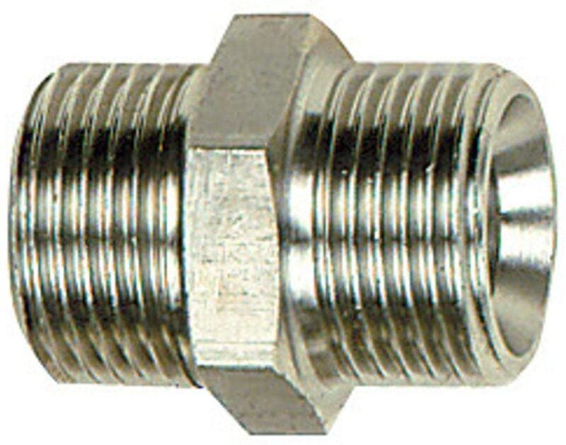 Doppelgewindenippel, M5 a., g 1/4 a., sw 17, Edelstahl 1.4571 - Riegler