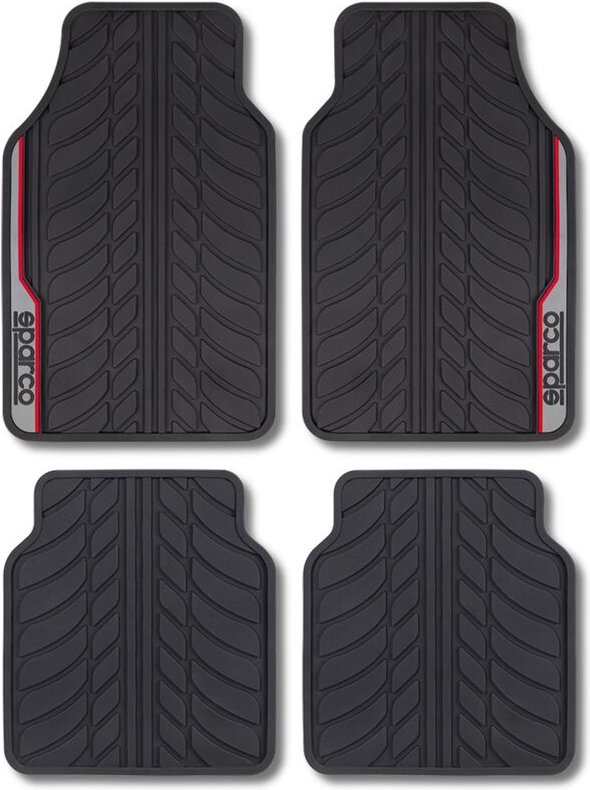 Sparco - Automatten 4er-Set Gummi - Rot