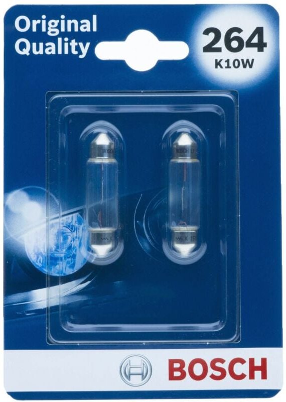 Bosch Halogenlampen C10W 12V 2700-3000K Gelb 10W SV8.5-8, 2 Stück