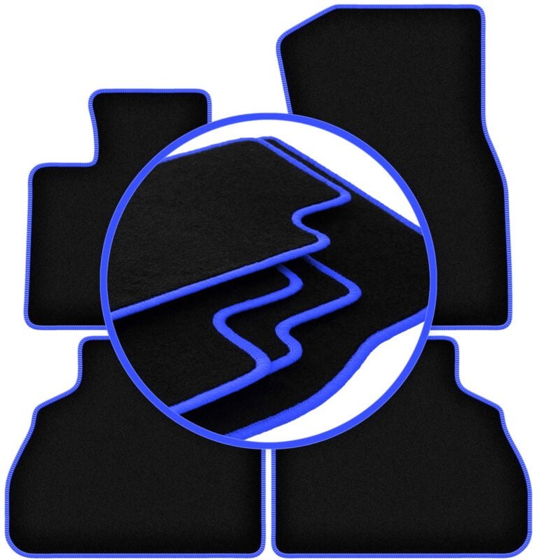 CARLUX-BLUE Auto-Fußmatten für: BMW X7 G07 5 Personen (2018-)