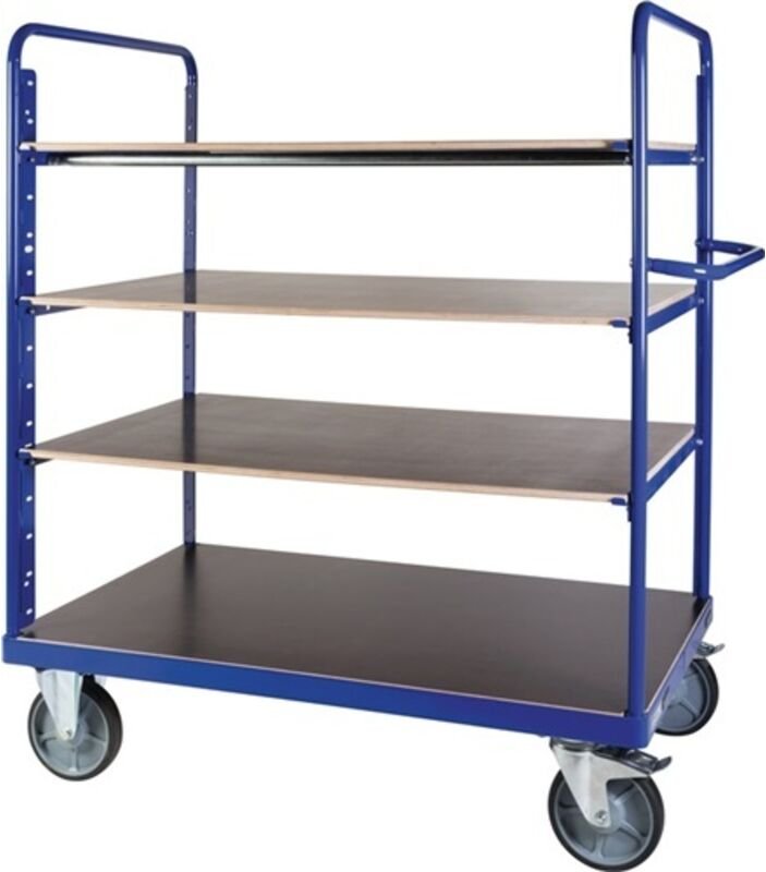 Protaurus Etagenwagen F600 mit 4 Ladeflächen 600kg Tragkraft 1800mm hoch 1200x800mm