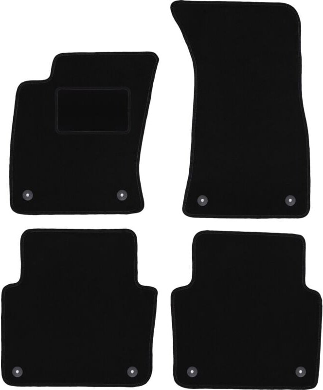 Schwarze Veloursmatten für: Audi A8 D3 Limousine (2002-2009)