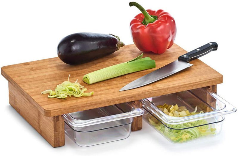 Schneidebrett Küchenbrett mit Behältern - Zeller