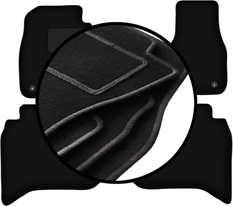 Komplettset Veloursmatten für: Dodge RAM DS DJ 1500 Pickup (2012-2020)