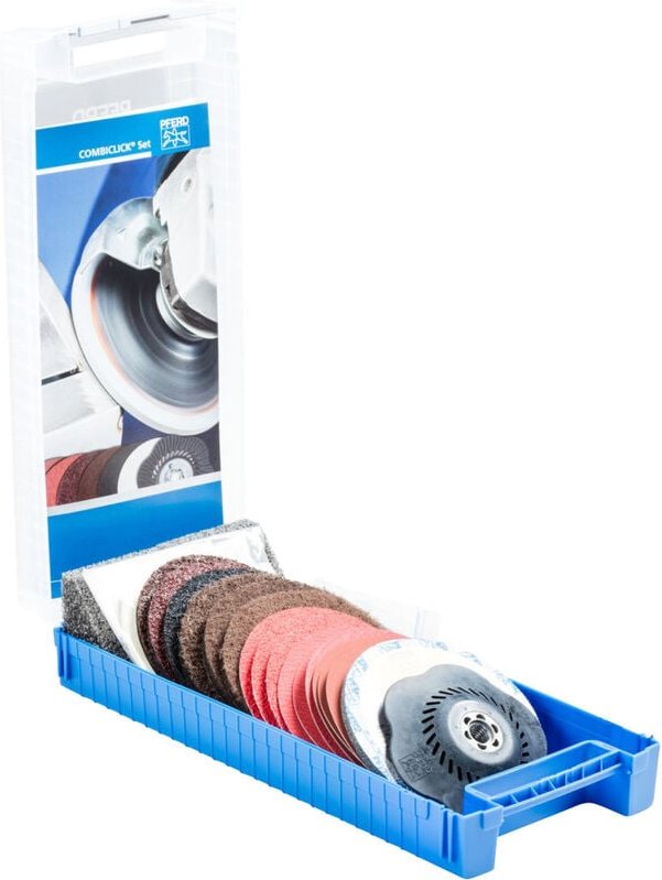 49350072 combiclick Set 19-tlg. ø 125 mm M14 Bearbeitungen grob bis poliert für Winkelschleife - Pferd