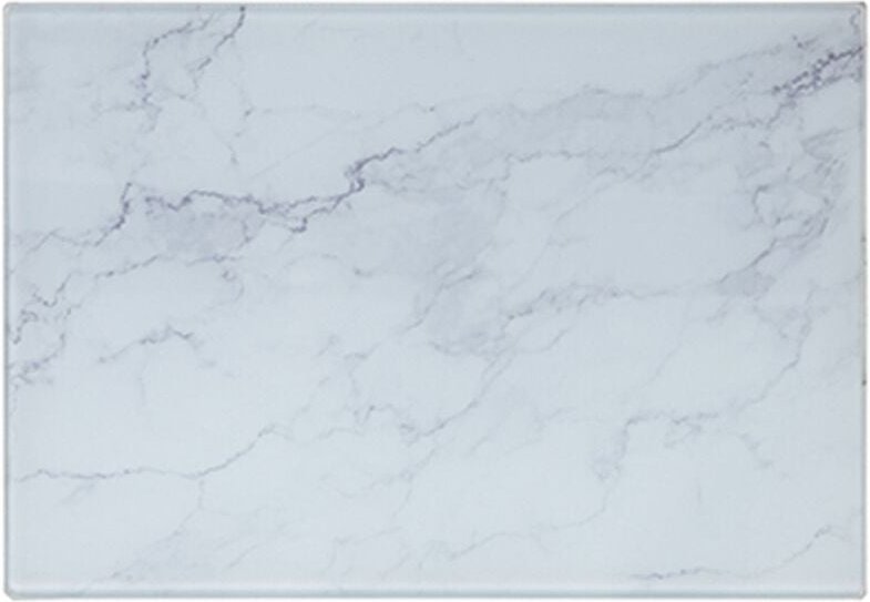 Michelino - Elegantes Glas-Schneidebrett - Stilvoll und Hygienisch für Ihre Küche Marmor Optik 40 x 30 cm