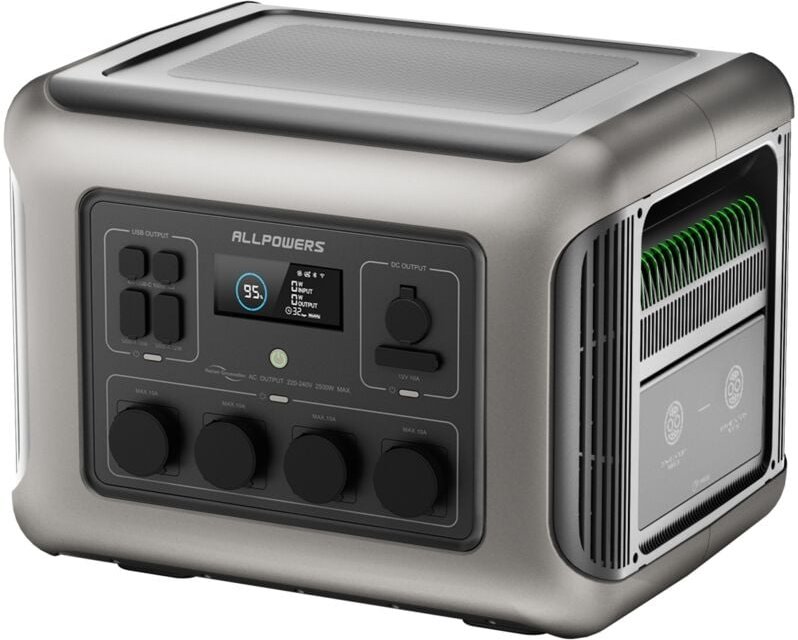 R2500 Tragbare Powerstation, 2016Wh lfp Batterie mit 3500+ Zyklen, Solargenerator mit 4x 2500W ac Ausgängen, 1 Std 100% ...