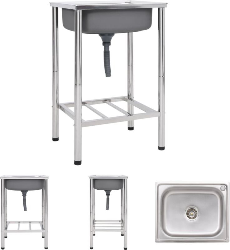 The Living Store Camping-Spüle Edelstahl - Küchenspülen & Spülbecken