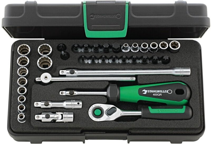 Steckschlüssel-Satz 1/4' 40D/40TX/44KTX/32/6QR in Kunststoffk. - Stahlwille