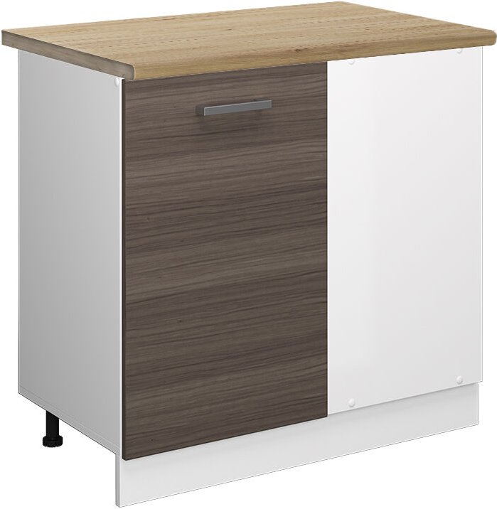 Vicco - Eckunterschrank R-Line, Grau, 86 cm, ap Eiche