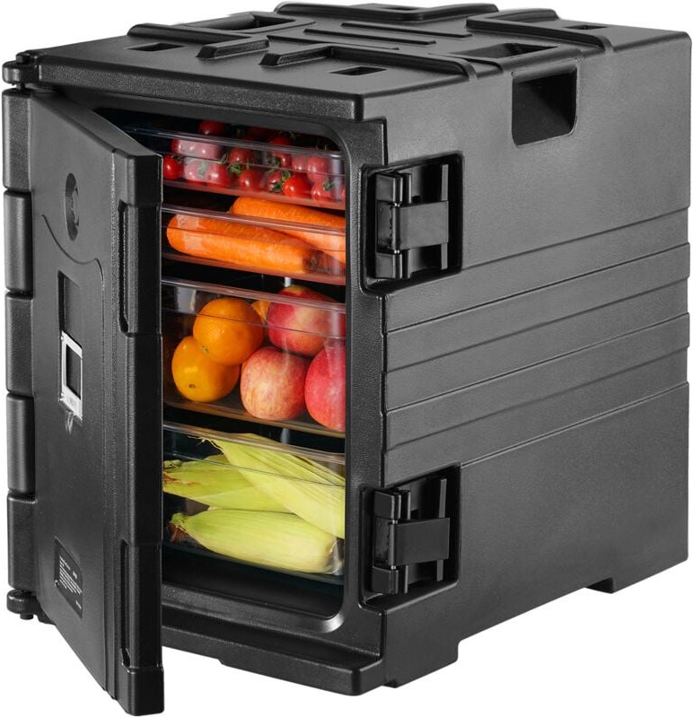 Mophorn - Isolierter Pfannenträger von 82 Qt, lldpe, Doppelschnallen, Frontlader-Wärmer, Griffe, stapelbar, für Catering...