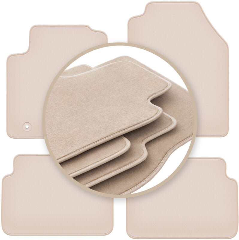 Beige PREMIUM-Matten für: Ford Focus MK1 FL Fließheck, Limousine, Kombi 2001-2004