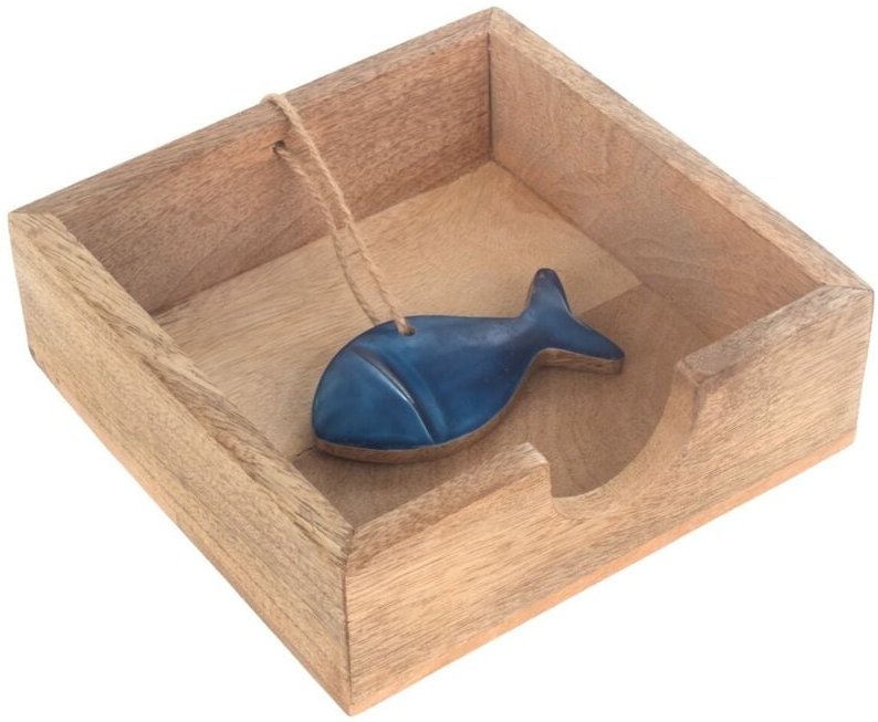 Dekorativer Serviettenhalter aus Holz in Fischform für den Esstisch – originelles und elegantes Design für die Inneneinr...