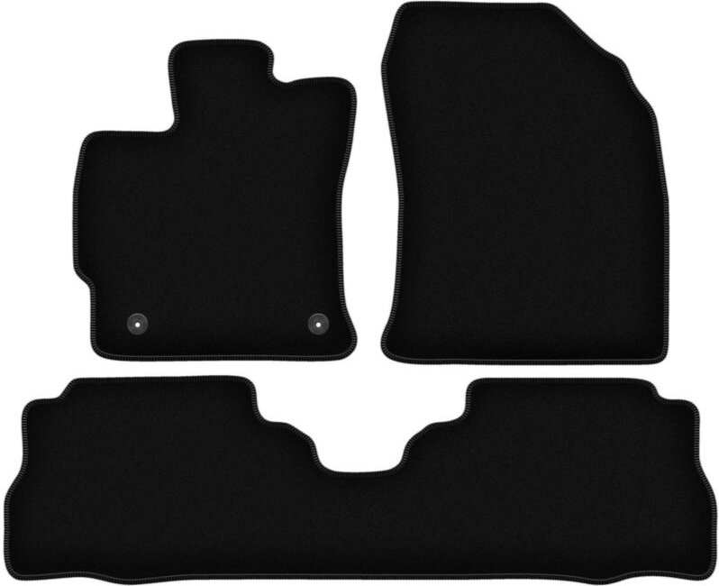 BASIC schwarze Veloursmatten für: Toyota Prius III Plus Fließheck (2011-2015)