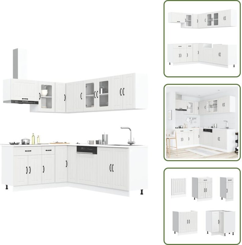 Vidaxl - 11-tlg. Küchenschrank-Set Lucca Weiß Holzwerkstoff - Küchenschrank-Set - Küchenschrank-Sets - Küchenzeile Einba...