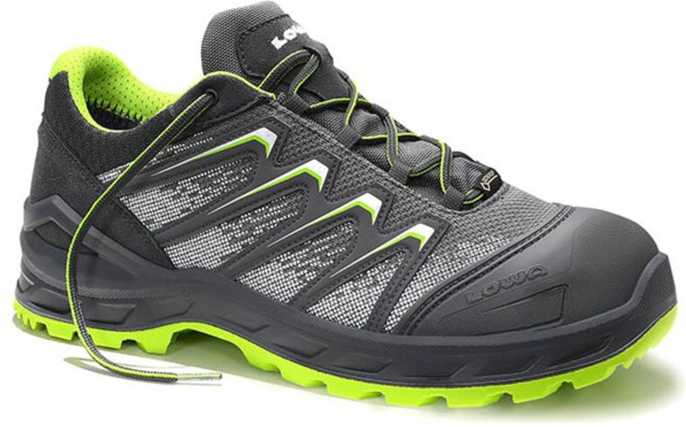 Lowa - Sicherheitsschuh Larrox Work gtx grey Lo Größe 43 grau / grün - 5424-43