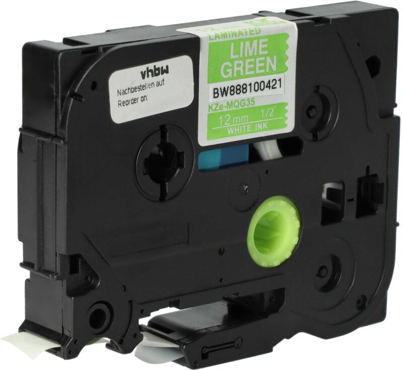 Vhbw - Schriftband-Kassette kompatibel mit Brother P-Touch 1000, 1000BTS, 1005, 1005BTS, 1005F Etiketten-Drucker 12mm We...