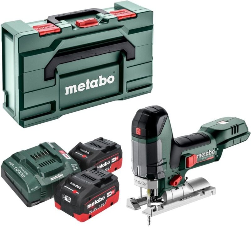 Metabo ST 18 LT 130 BL Akku Stichsäge 18 V 130 mm Brushless + 2x LiHD Akku 5,5 Ah + Ladegerät + Metabox