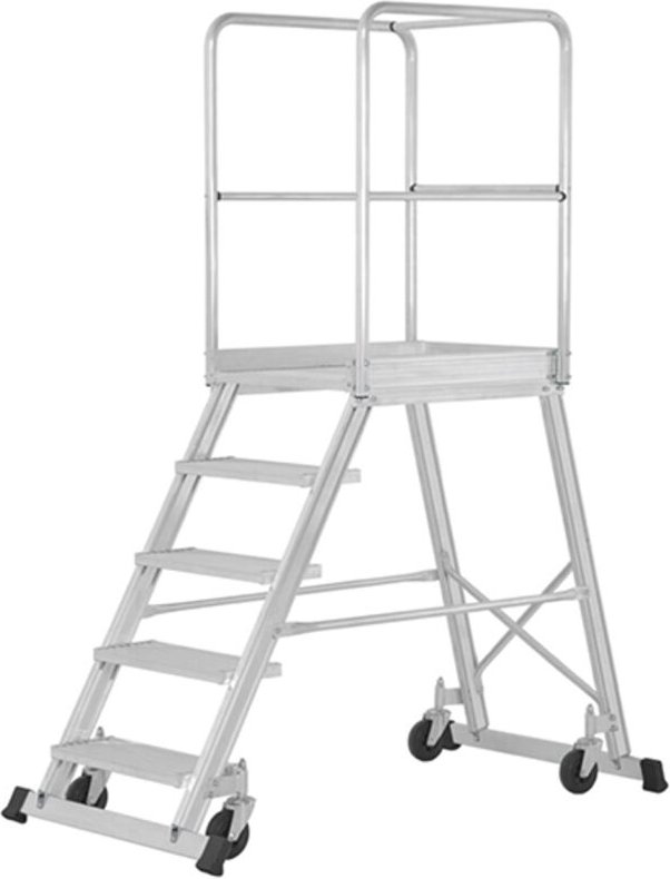 Mobile Plattformtreppe 6 Stufen - Maximale Arbeitshöhe : 3.46m - 6888/06-MCP