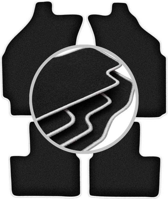 CARLUX-SILVER Autofußmatten für: Chevrolet Matiz Fließheck (2004-2009)