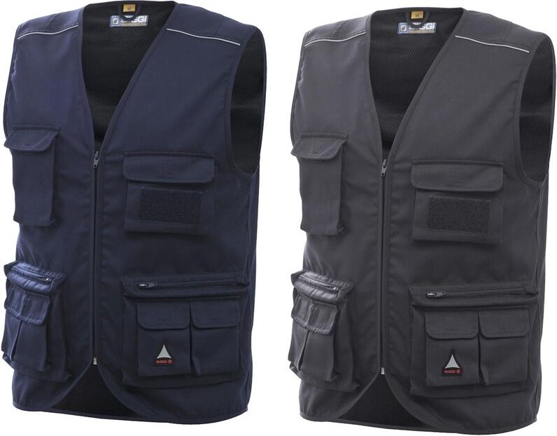 Chrome 20GT0147 Arbeitsweste mit mehreren Taschen - xxxl - Blau - Siggi