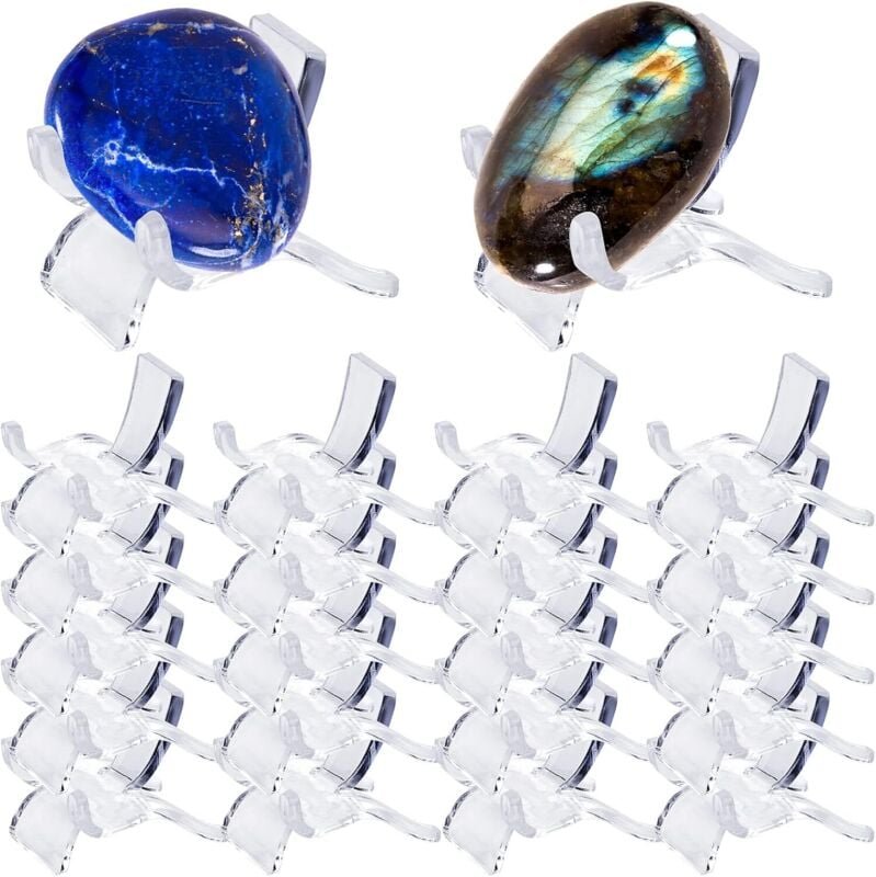 50er-Pack Acryl-Ausstellungsständer für kleine Sammlerstücke – durchsichtige Kunststoff-Vitrine zur Präsentation von Geo...