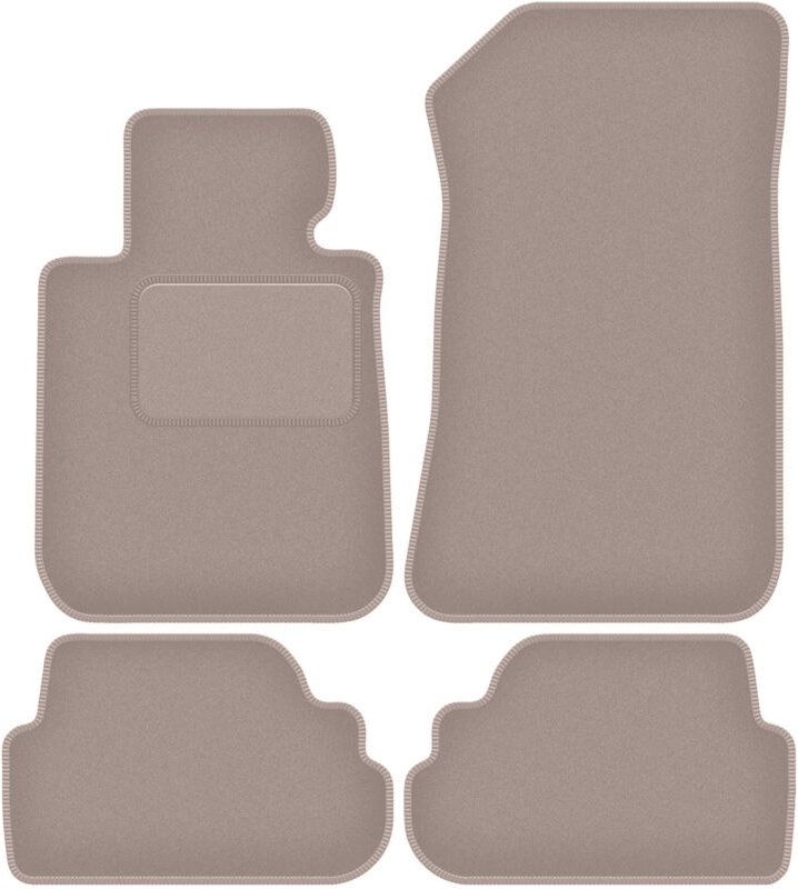 Beige Veloursmatten für: BMW 1 E88 Cabrio (2004-2011)